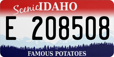 ID license plate E208508