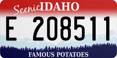 ID license plate E208511