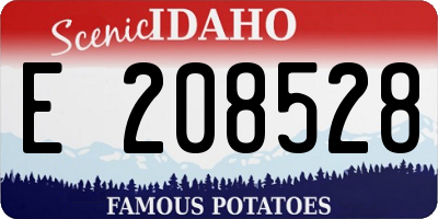 ID license plate E208528