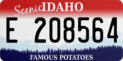 ID license plate E208564