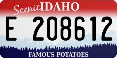 ID license plate E208612