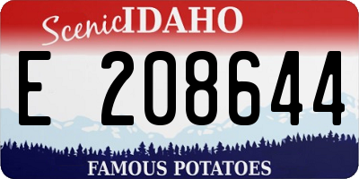 ID license plate E208644