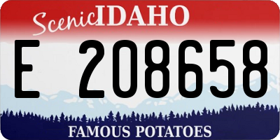 ID license plate E208658