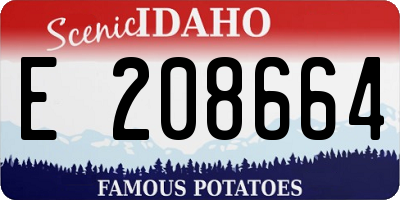 ID license plate E208664