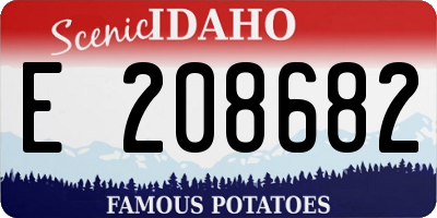 ID license plate E208682