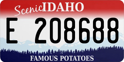 ID license plate E208688