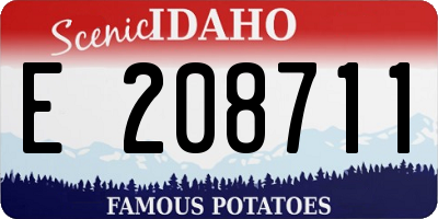 ID license plate E208711