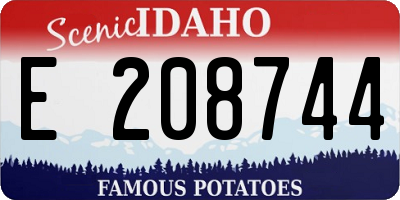 ID license plate E208744