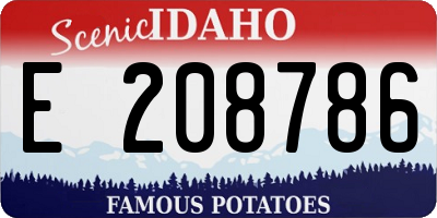 ID license plate E208786