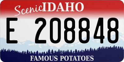 ID license plate E208848