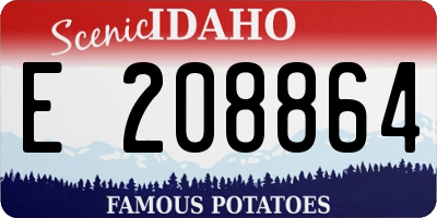 ID license plate E208864