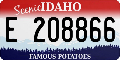 ID license plate E208866