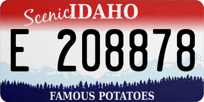 ID license plate E208878