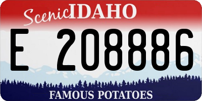 ID license plate E208886