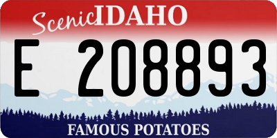 ID license plate E208893