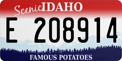 ID license plate E208914
