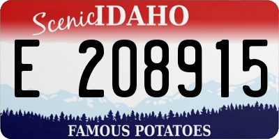 ID license plate E208915