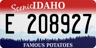 ID license plate E208927