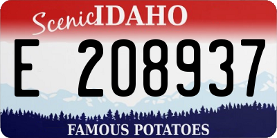 ID license plate E208937