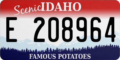 ID license plate E208964