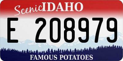 ID license plate E208979