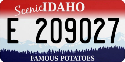 ID license plate E209027