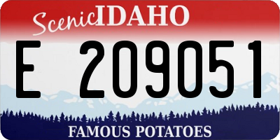ID license plate E209051