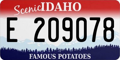 ID license plate E209078