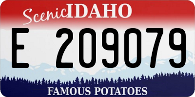 ID license plate E209079