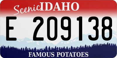 ID license plate E209138
