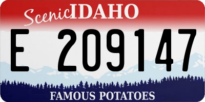 ID license plate E209147