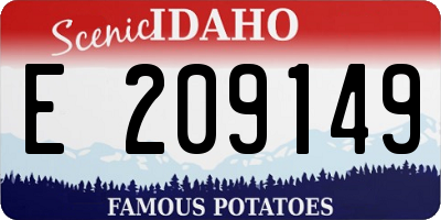ID license plate E209149