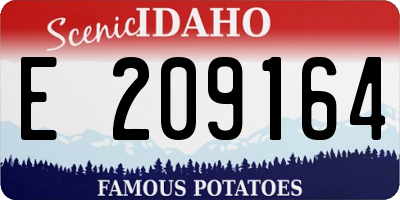 ID license plate E209164