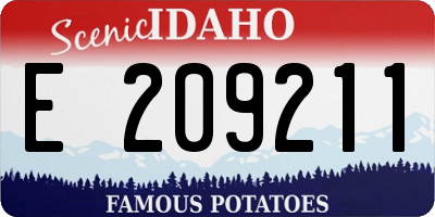 ID license plate E209211