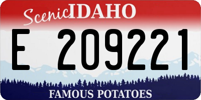 ID license plate E209221