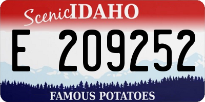 ID license plate E209252