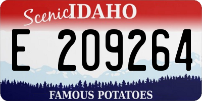 ID license plate E209264