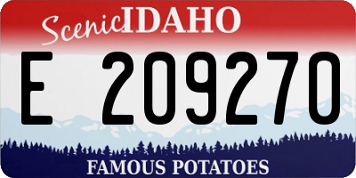 ID license plate E209270