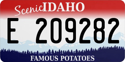 ID license plate E209282