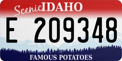 ID license plate E209348