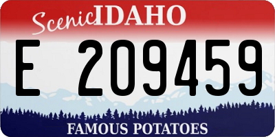 ID license plate E209459