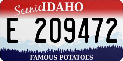 ID license plate E209472
