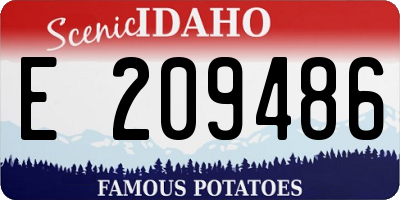 ID license plate E209486