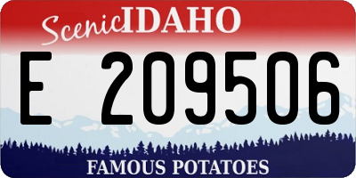 ID license plate E209506