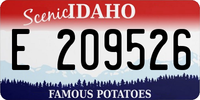 ID license plate E209526