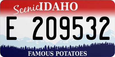 ID license plate E209532