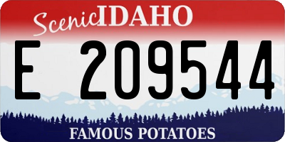 ID license plate E209544