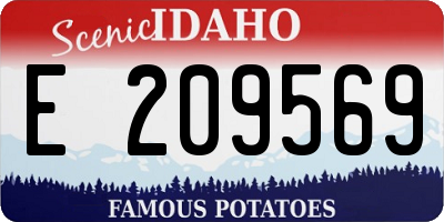 ID license plate E209569