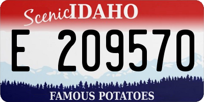ID license plate E209570