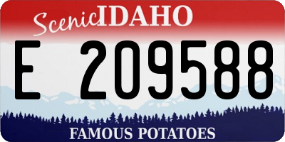 ID license plate E209588